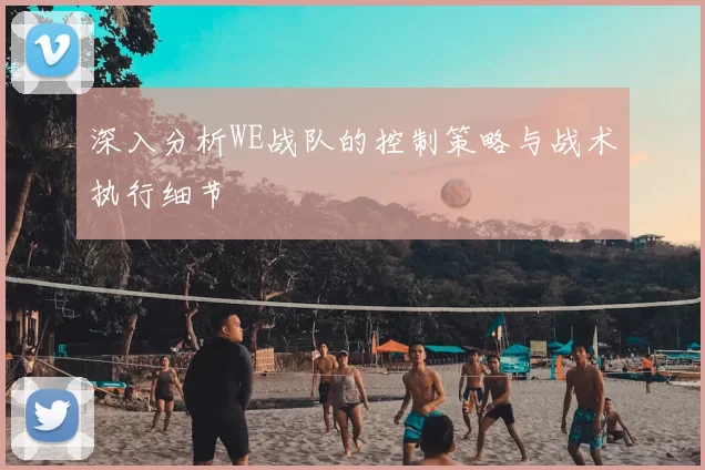 深入分析WE战队的控制策略与战术执行细节